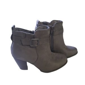 Torrid, Taupe, Heeled, Feux Suede, Ankle Boots, Women's Size 8W